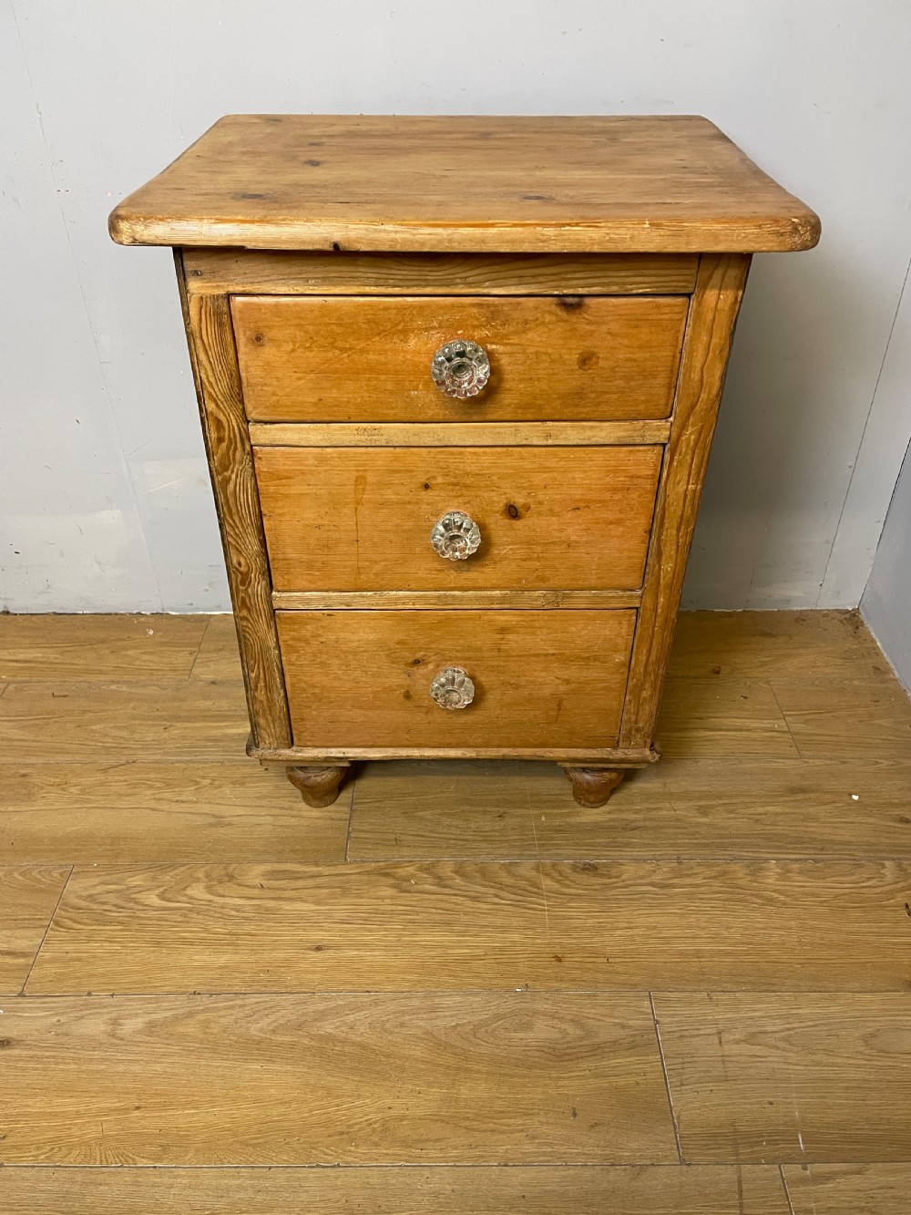 C19TH three height pine chest of drawers  View II
