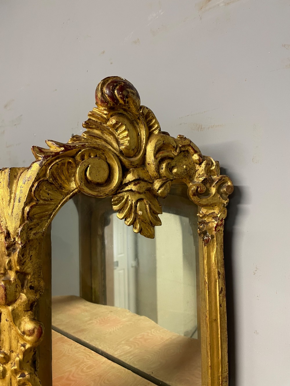 C19TH gilded and carved wall cabinet  View IV