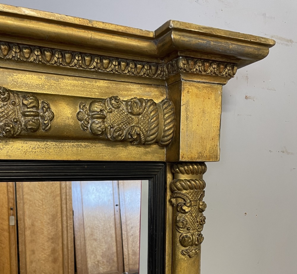 Regency gilded overmantel mirror circa 1820  View III
