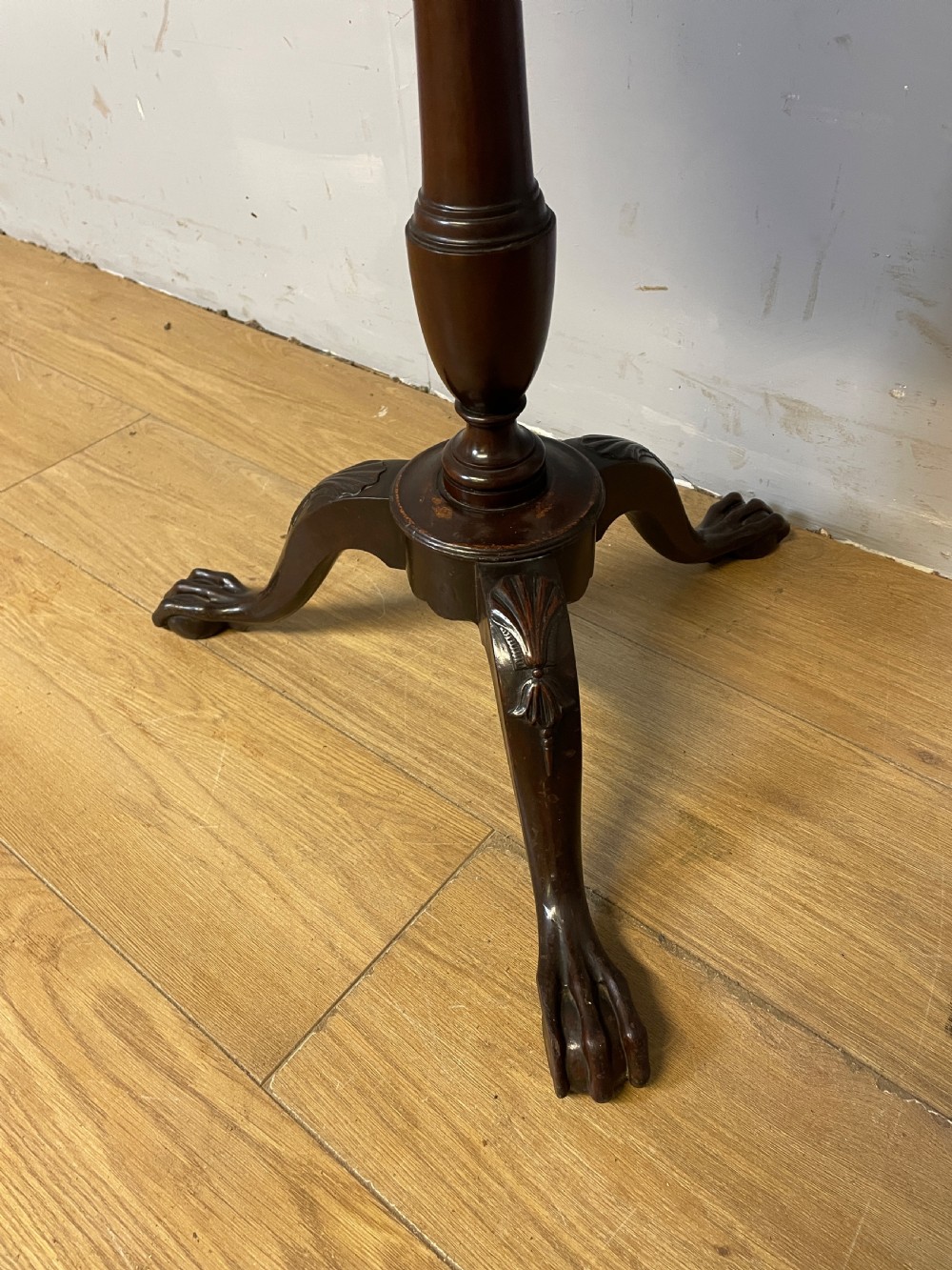 C19TH mahogany tripod table on ball and claw feet  View III