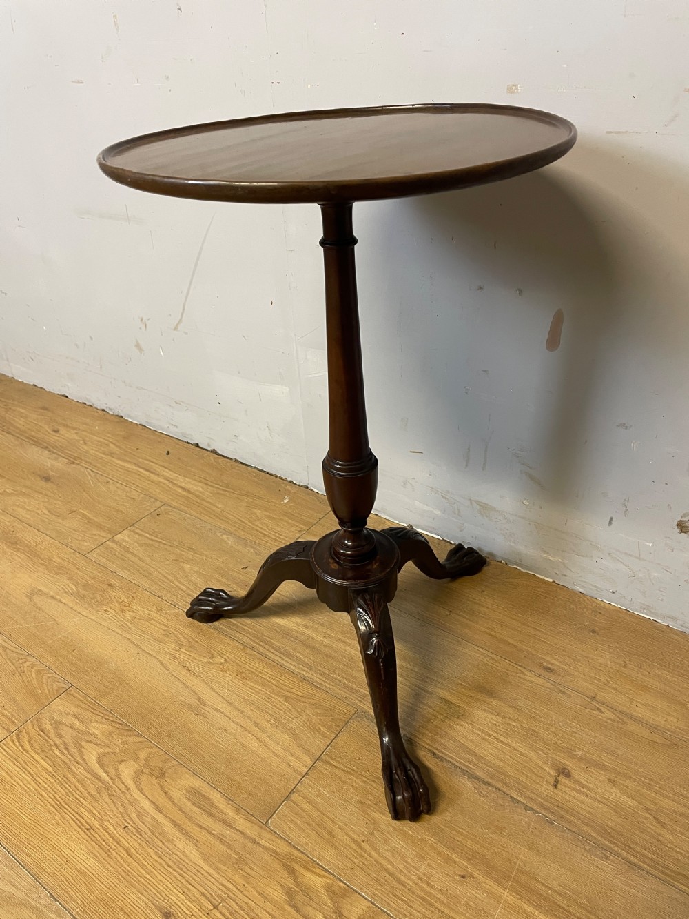 C19TH mahogany tripod table on ball and claw feet  View IV