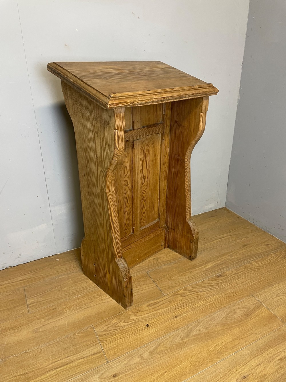 C19TH pitch pine lectern 