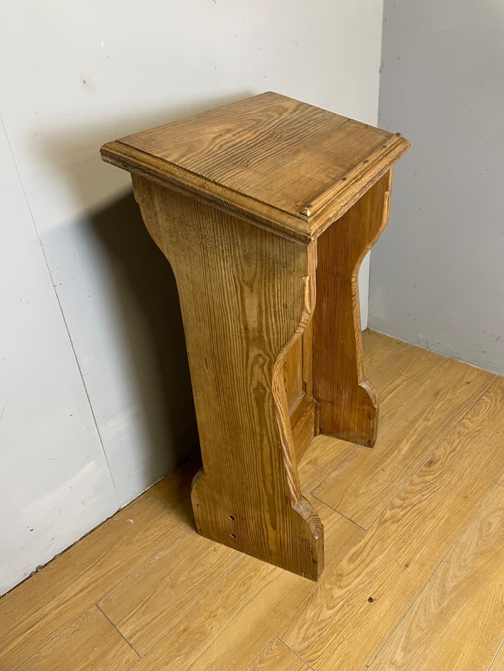 C19TH pitch pine lectern  View II