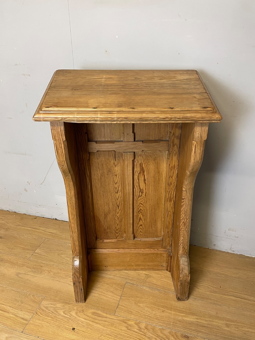 C19TH pitch pine lectern  View III