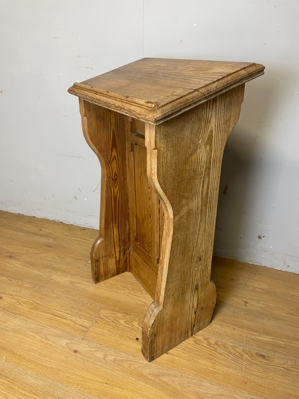 C19TH pitch pine lectern  View IV