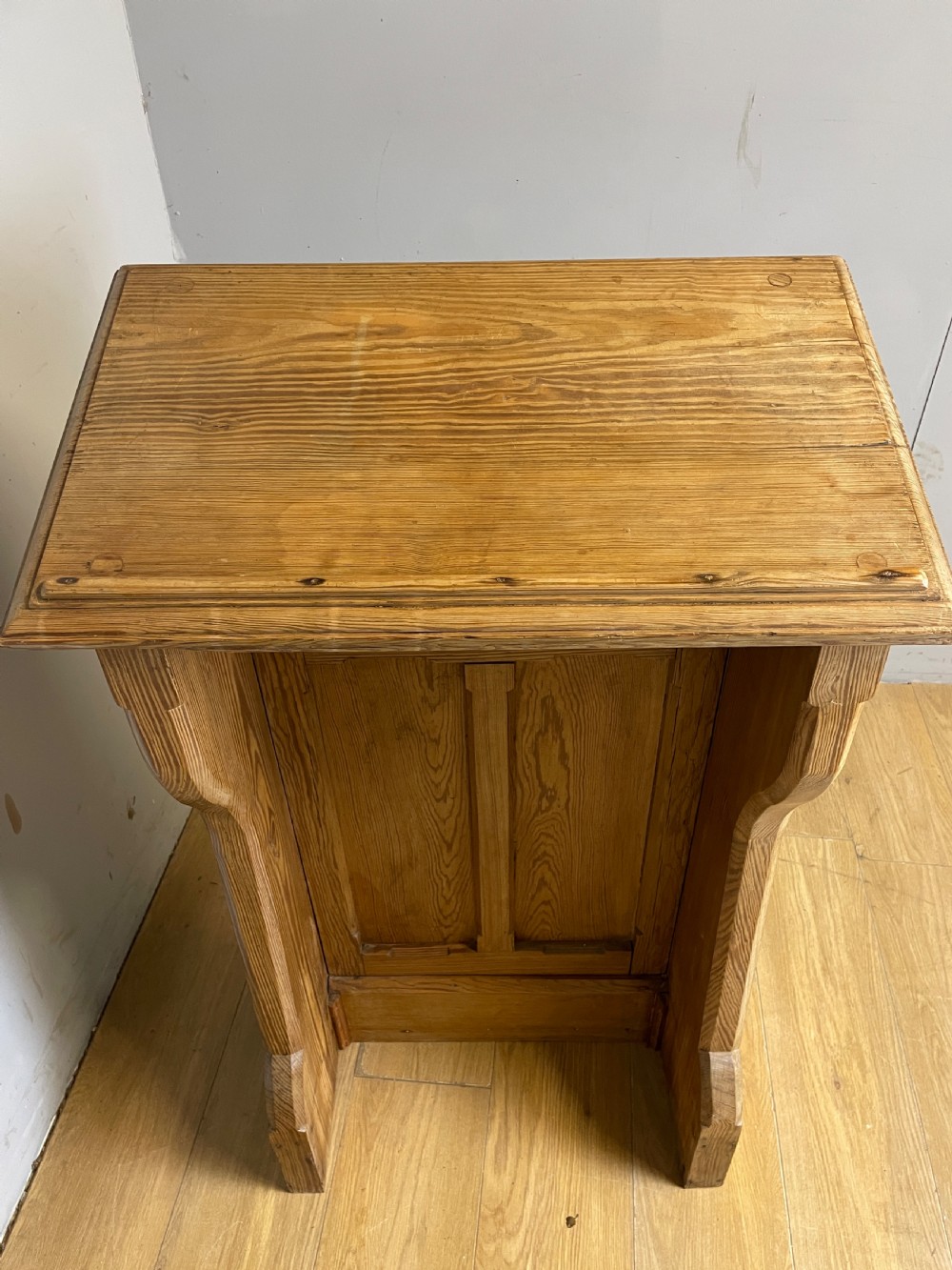 C19TH pitch pine lectern  View VIII
