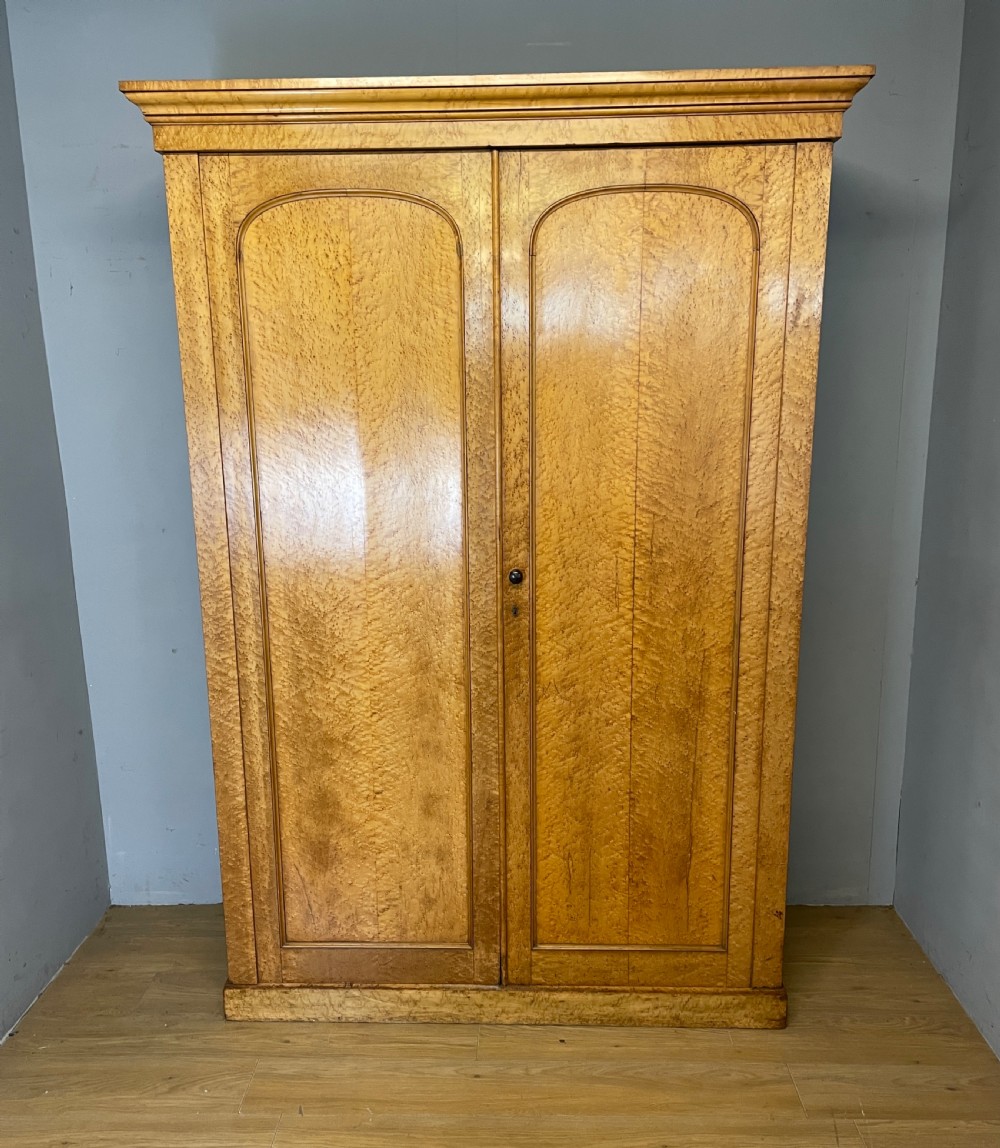 Large country house Birds Eye Maple double wardrobe circa 1870 View II