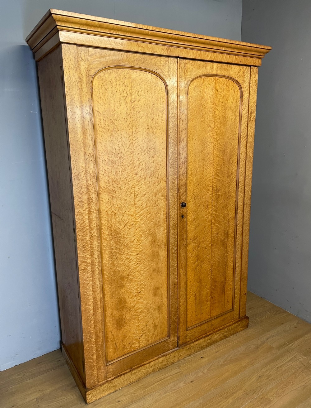 Large country house Birds Eye Maple double wardrobe circa 1870 View III