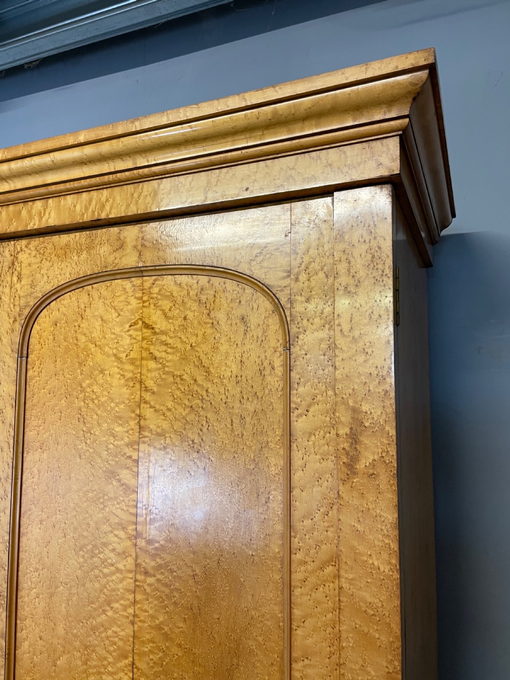 Large country house Birds Eye Maple double wardrobe circa 1870 View V