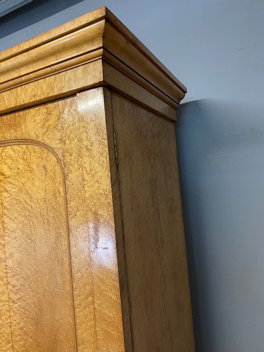 Large country house Birds Eye Maple double wardrobe circa 1870 View IX