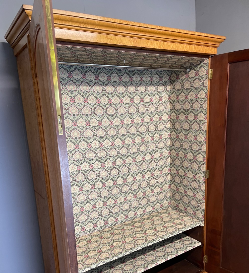 Large country house Birds Eye Maple double wardrobe circa 1870 View XIII