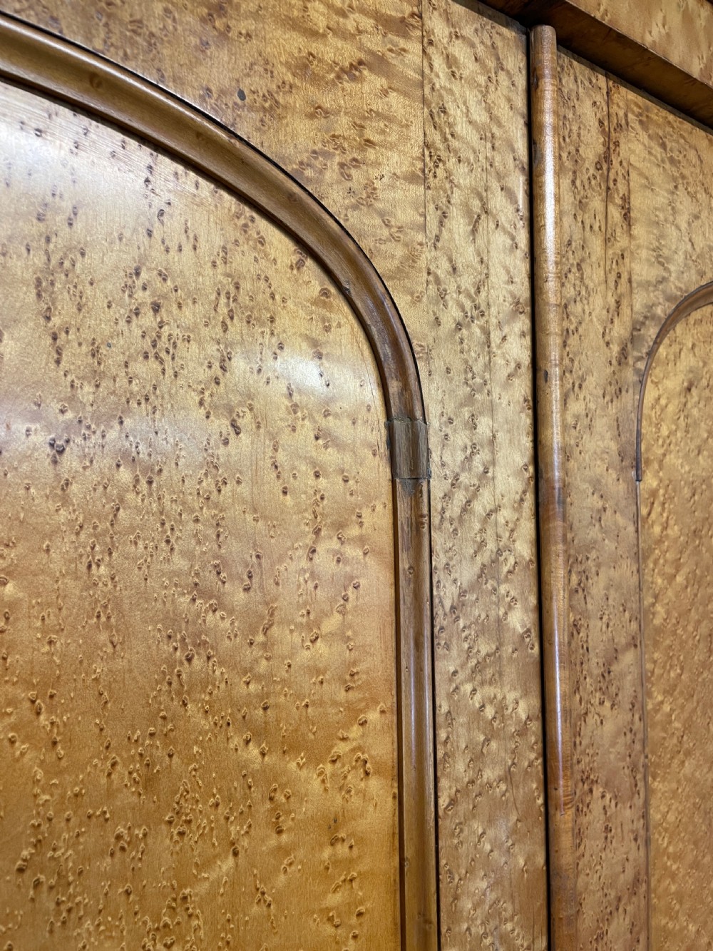 Large country house Birds Eye Maple double wardrobe circa 1870 View XV