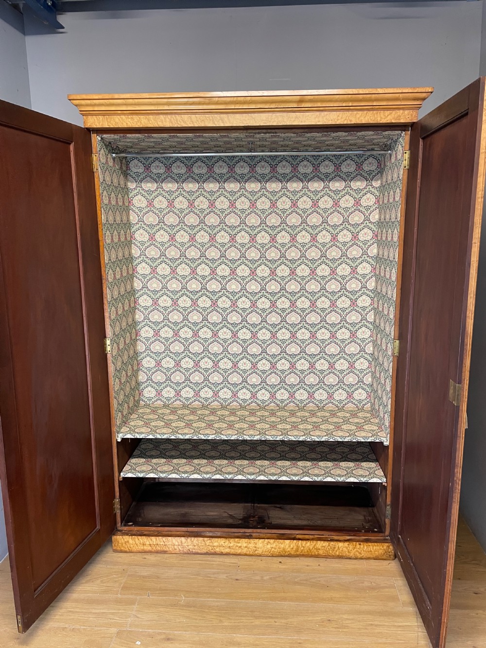 Large country house Birds Eye Maple double wardrobe circa 1870 View VII