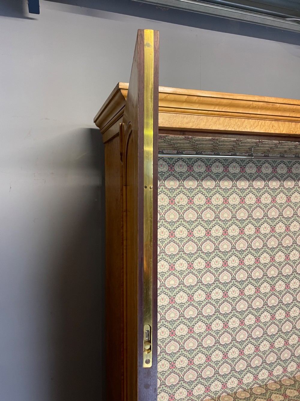 Large country house Birds Eye Maple double wardrobe circa 1870 View XIII