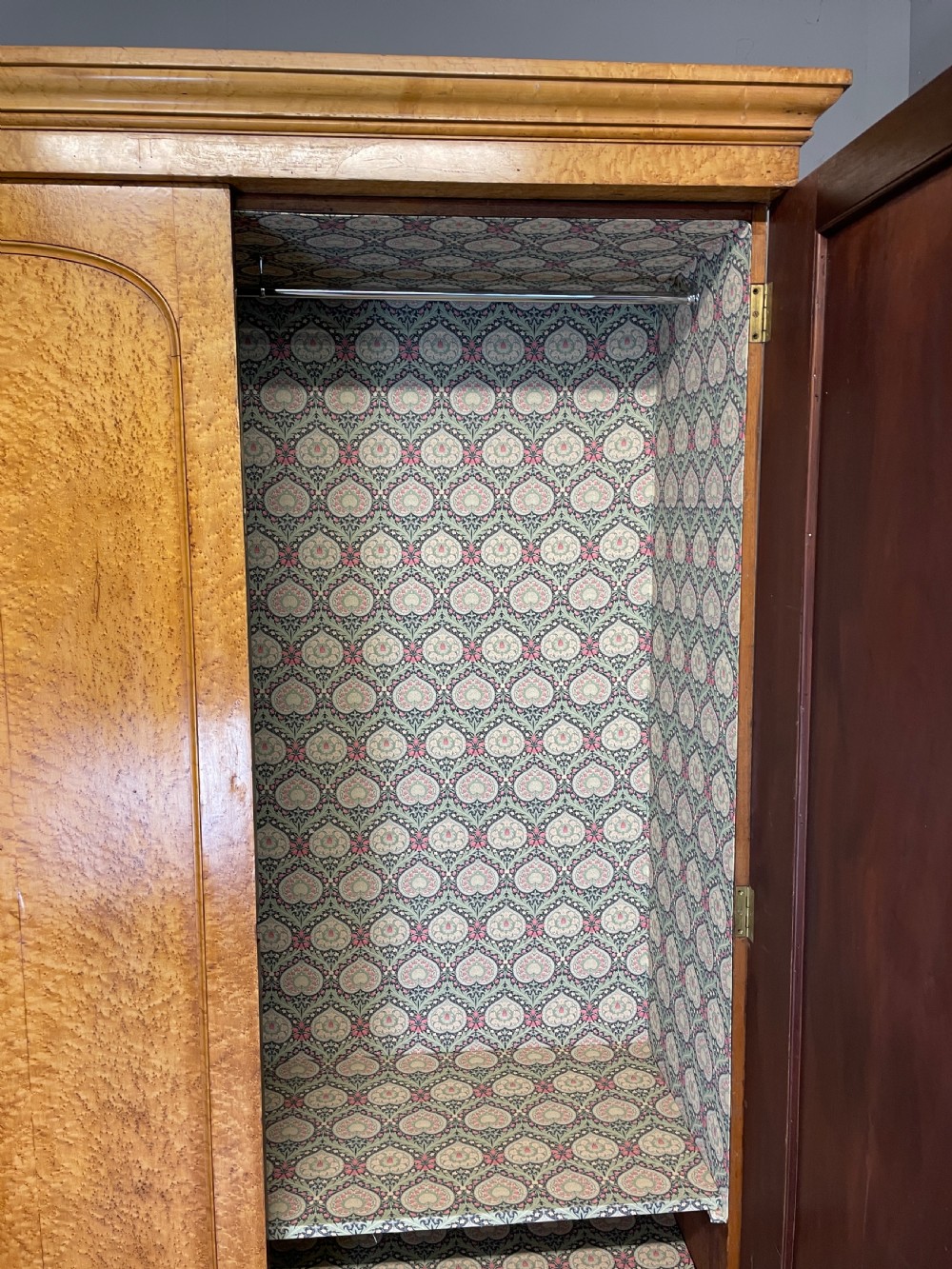 Large country house Birds Eye Maple double wardrobe circa 1870 View XIV