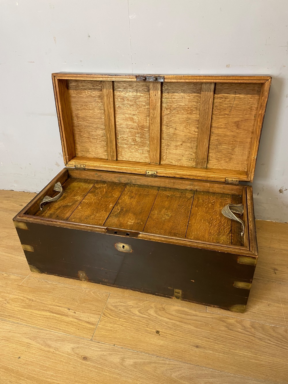 C19th Brass Bound Camphorwood Box  View V