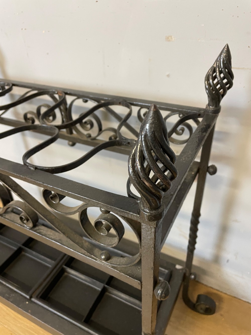 C19th Wrought Iron Estate Made Stick Stand View VI
