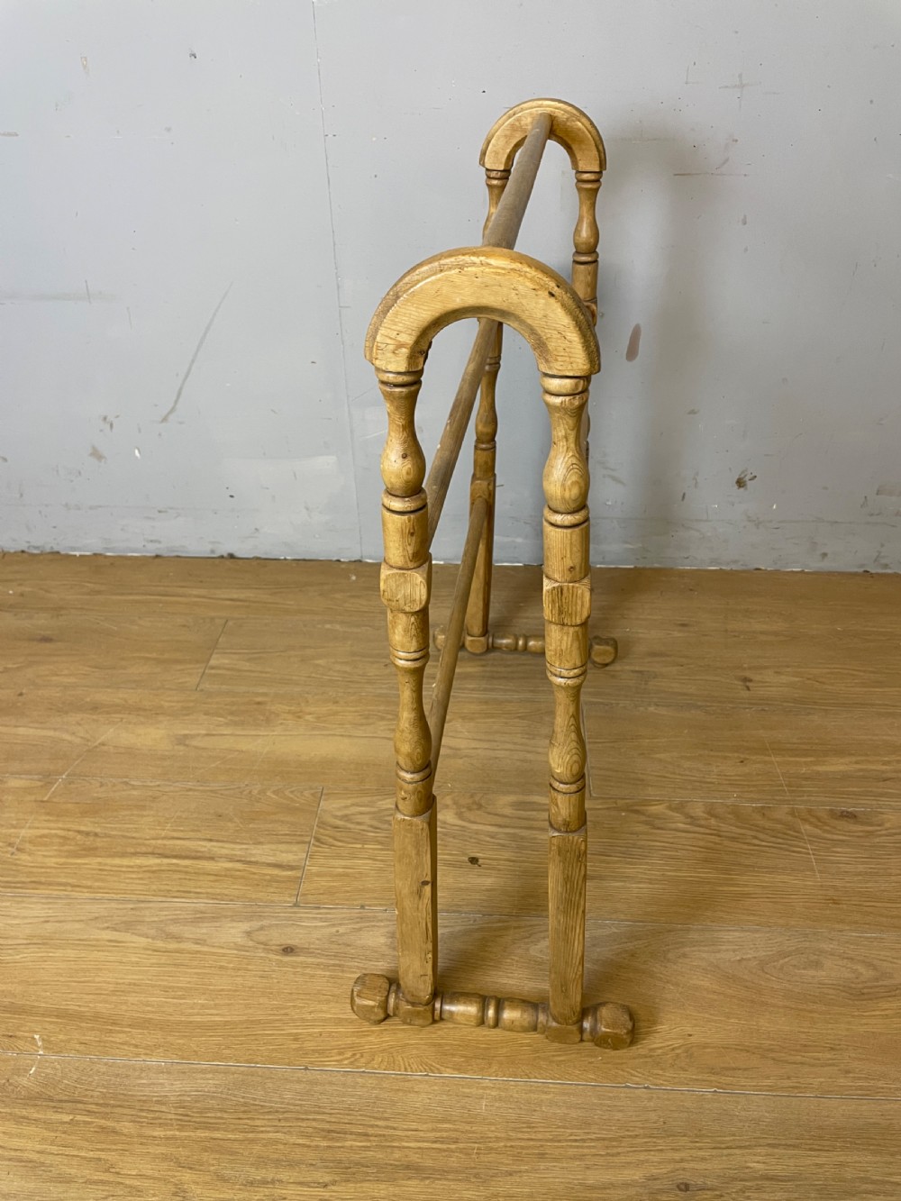 Victorian pine towel rail in good original condition  View IV