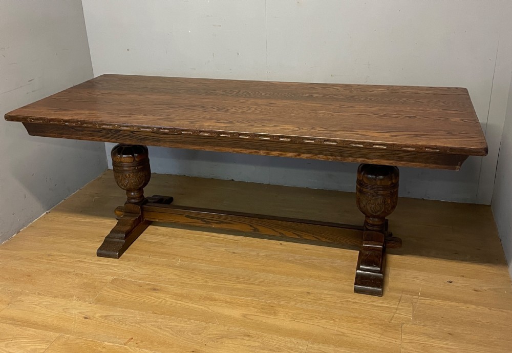  Solid oak Eight Seater refectory  table Circa 1930
