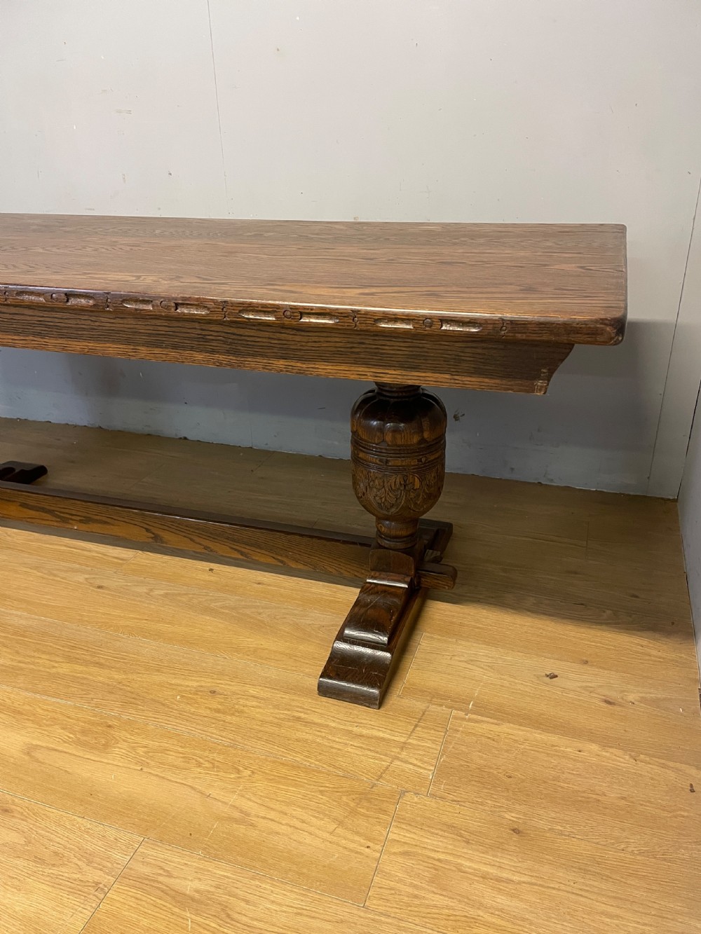  Solid oak Eight Seater refectory  table Circa 1930 View II