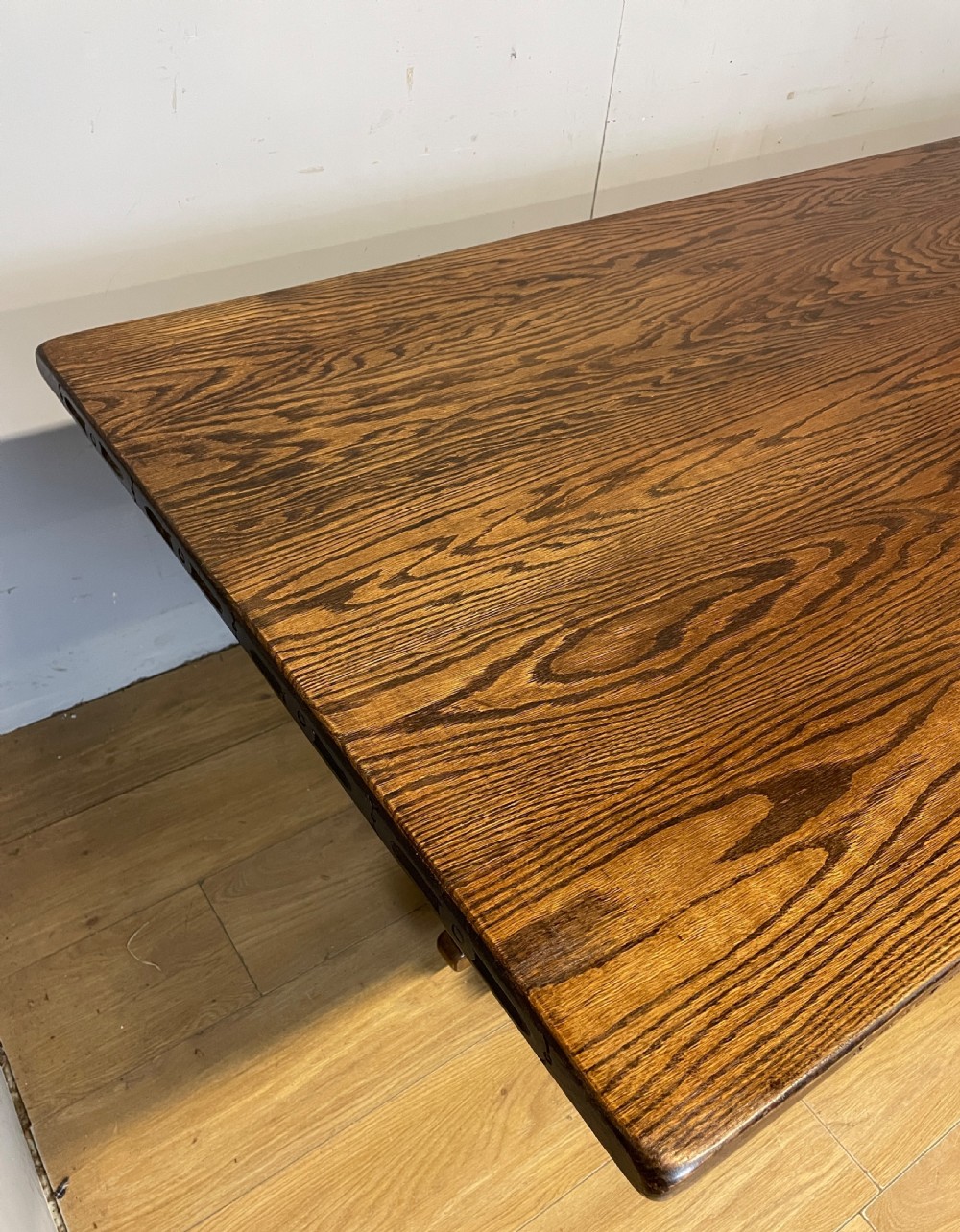  Solid oak Eight Seater refectory  table Circa 1930 View VII