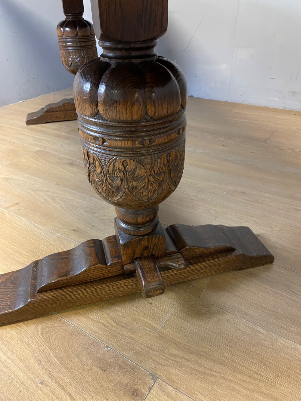  Solid oak Eight Seater refectory  table Circa 1930 View XI