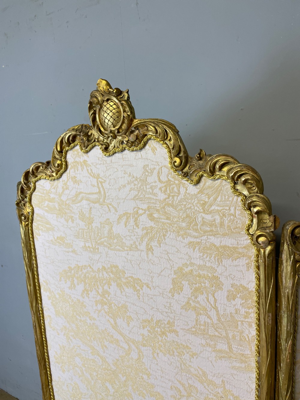 Three panel gilt wood screen circa 1930 View IV