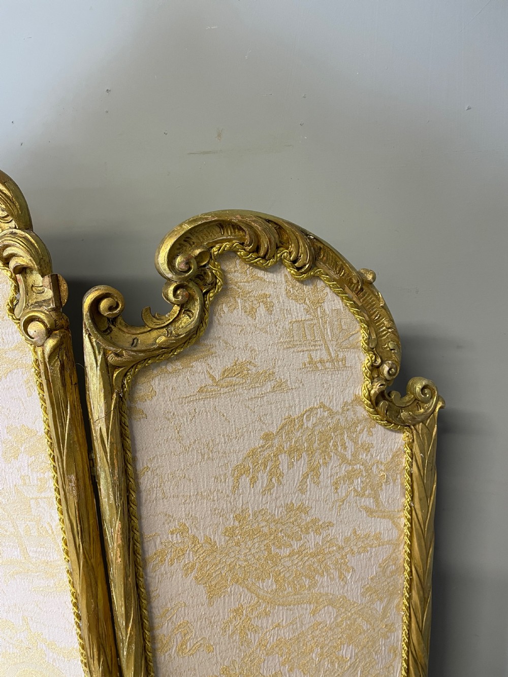 Three panel gilt wood screen circa 1930 View V