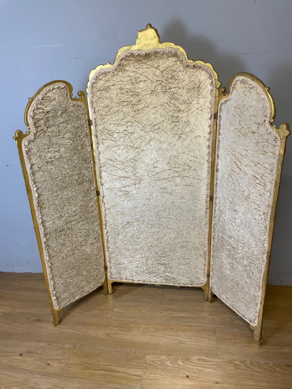 Three panel gilt wood screen circa 1930 View IX