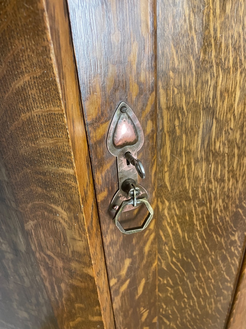 Liberty and Co Arts and crafts solid oak corner cabinet  View IX