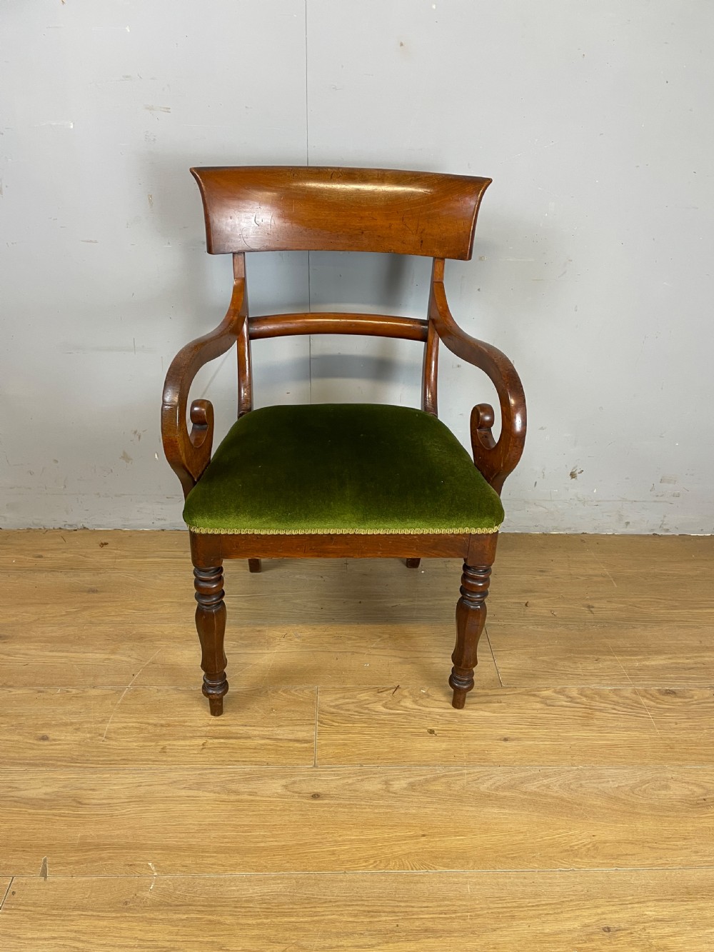 Georgian mahogany desk chair  View III
