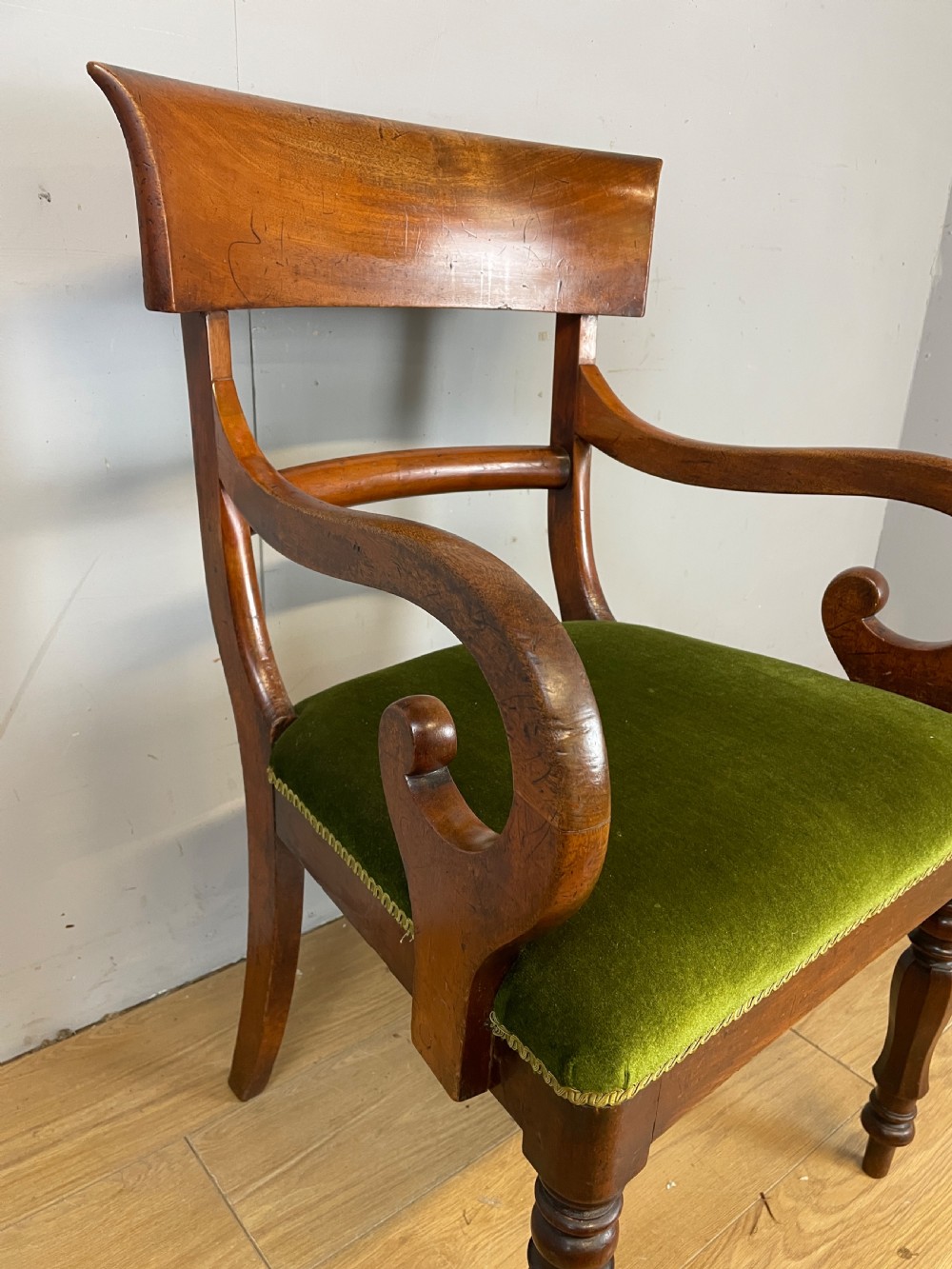 Georgian mahogany desk chair  View IV
