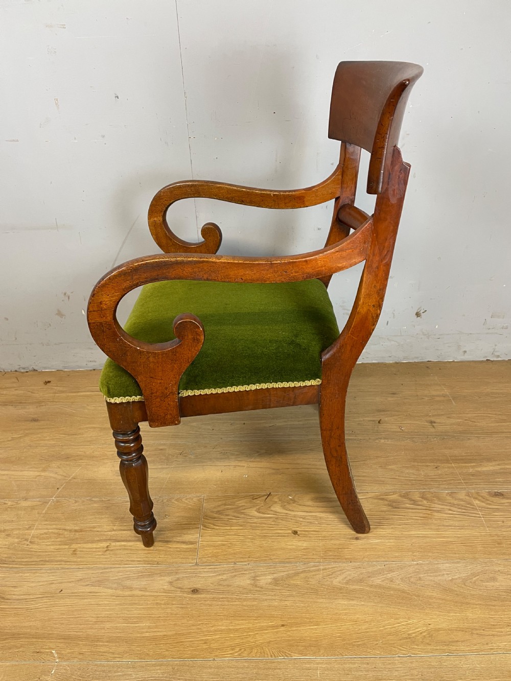 Georgian mahogany desk chair  View VI