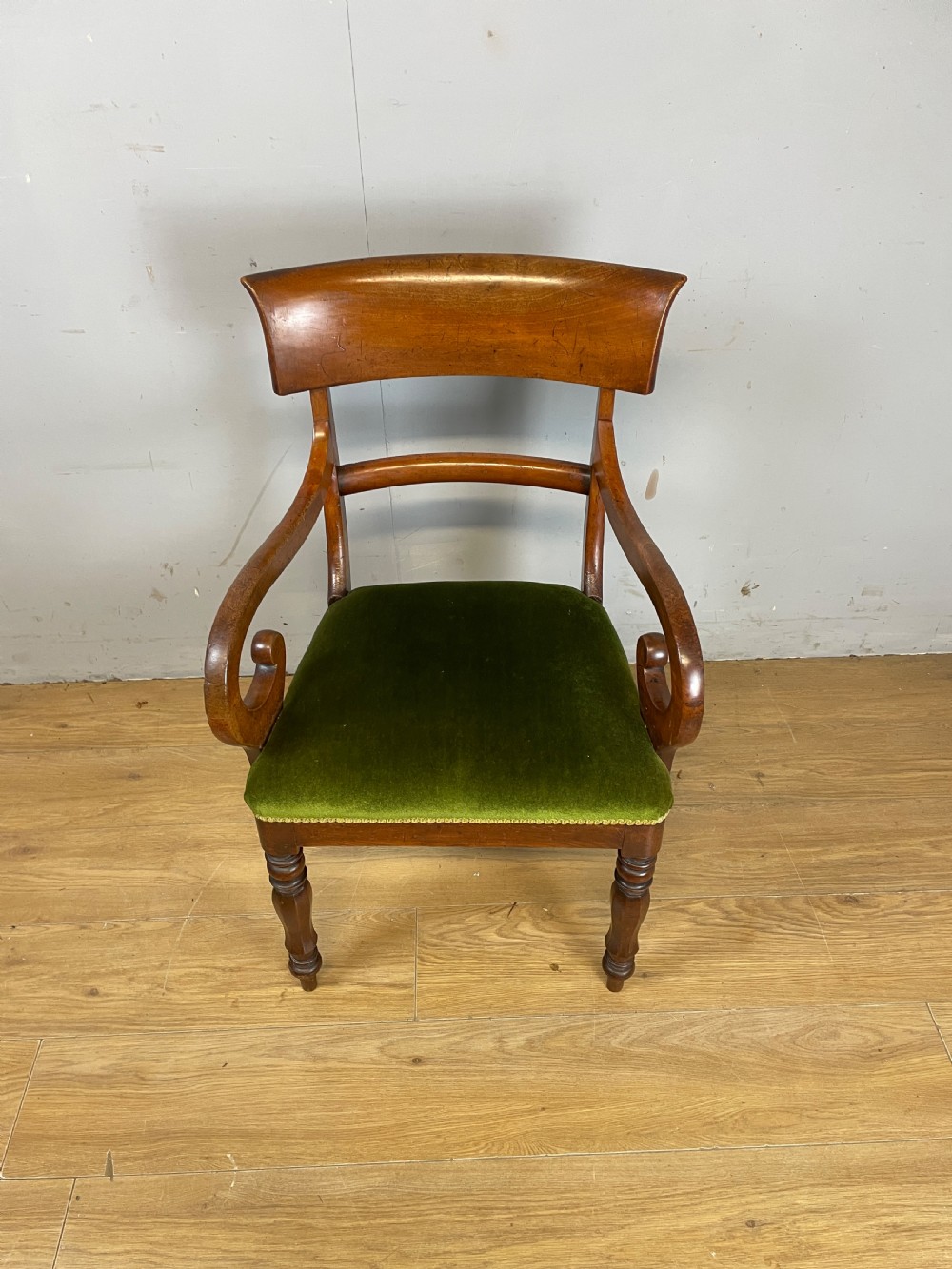 Georgian mahogany desk chair  View VII