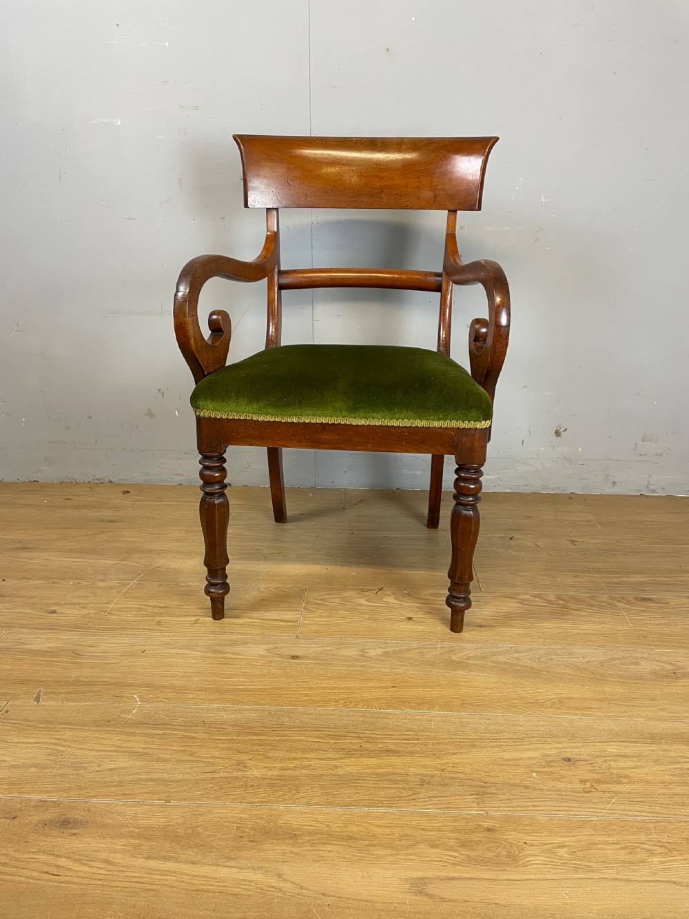 Georgian mahogany desk chair  View IX