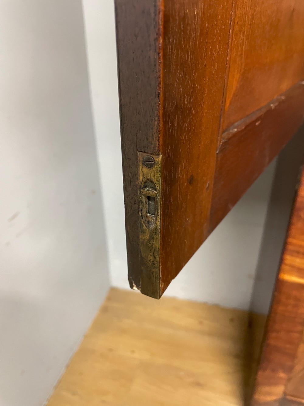 C19TH country house Biedermeier flame mahogany clothes press  View VI