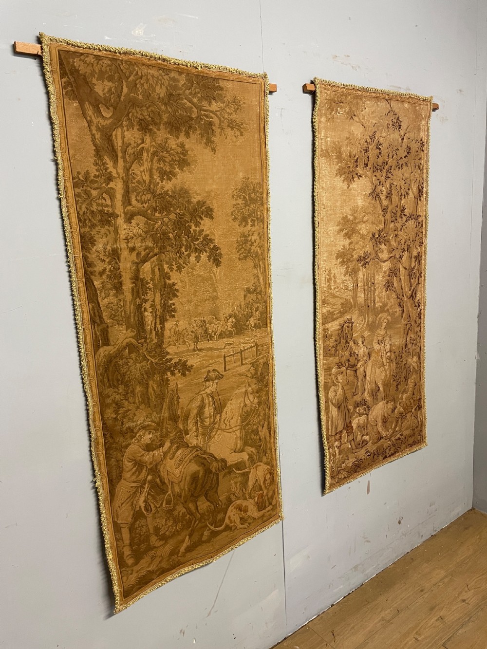 Pair of late C19TH Flemish tapestry wall hangings  View III