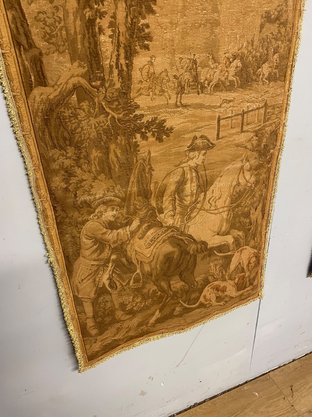 Pair of late C19TH Flemish tapestry wall hangings  View V