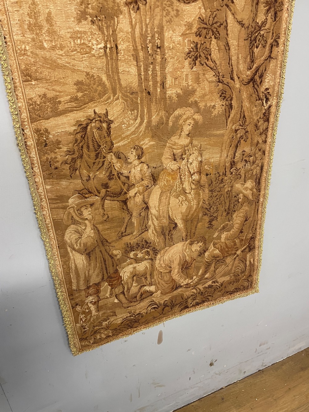 Pair of late C19TH Flemish tapestry wall hangings  View VI