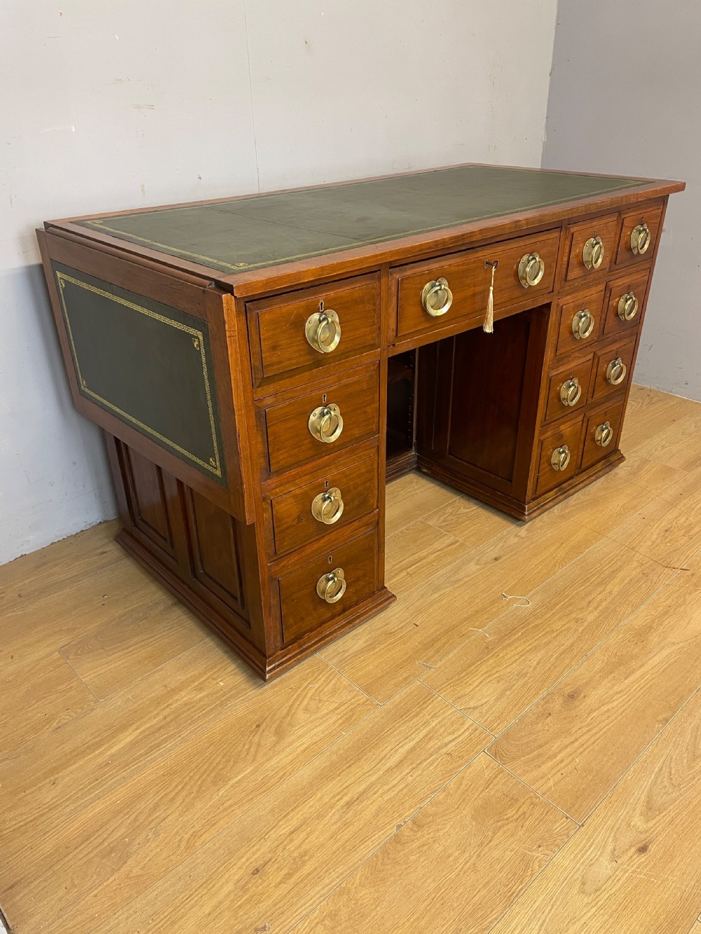Arts and Crafts Liberty style walnut freestanding desk Superb quality 