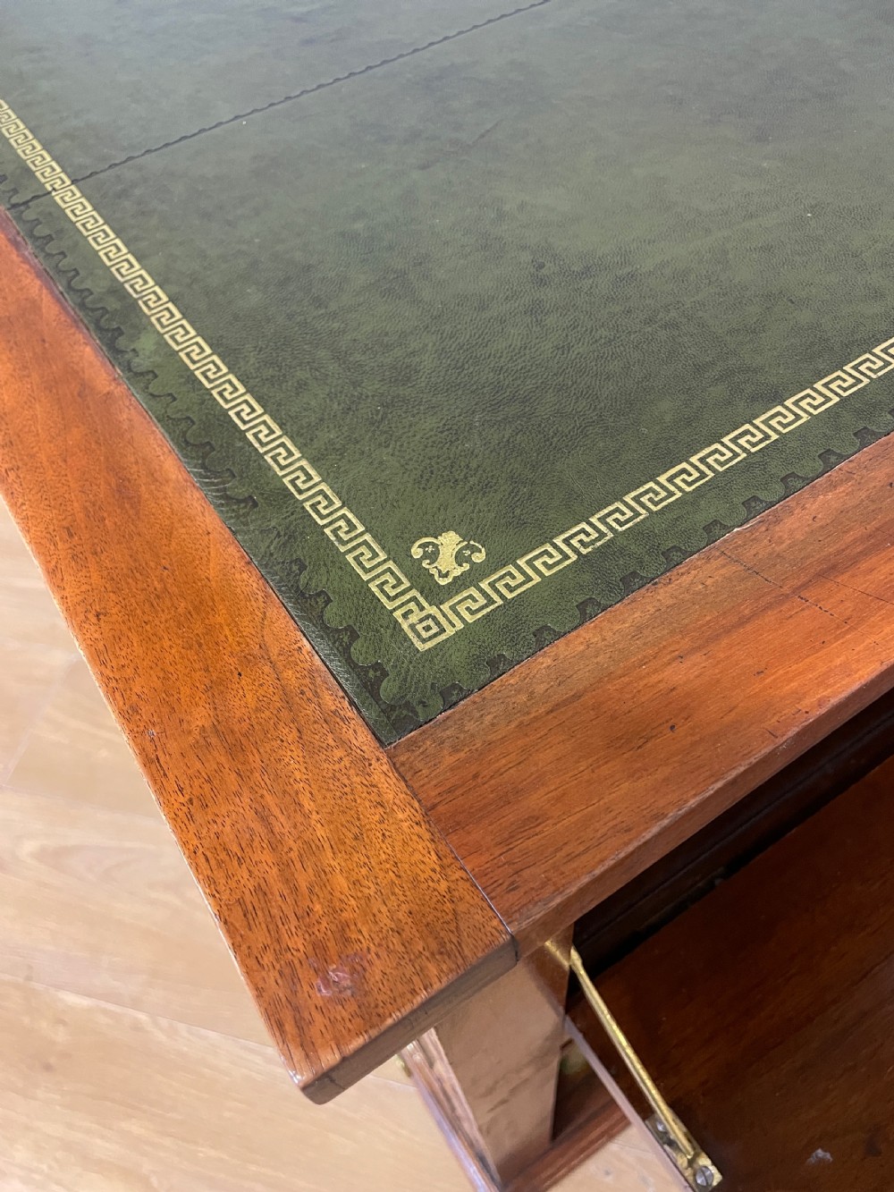 Arts and Crafts Liberty style walnut freestanding desk Superb quality  View X