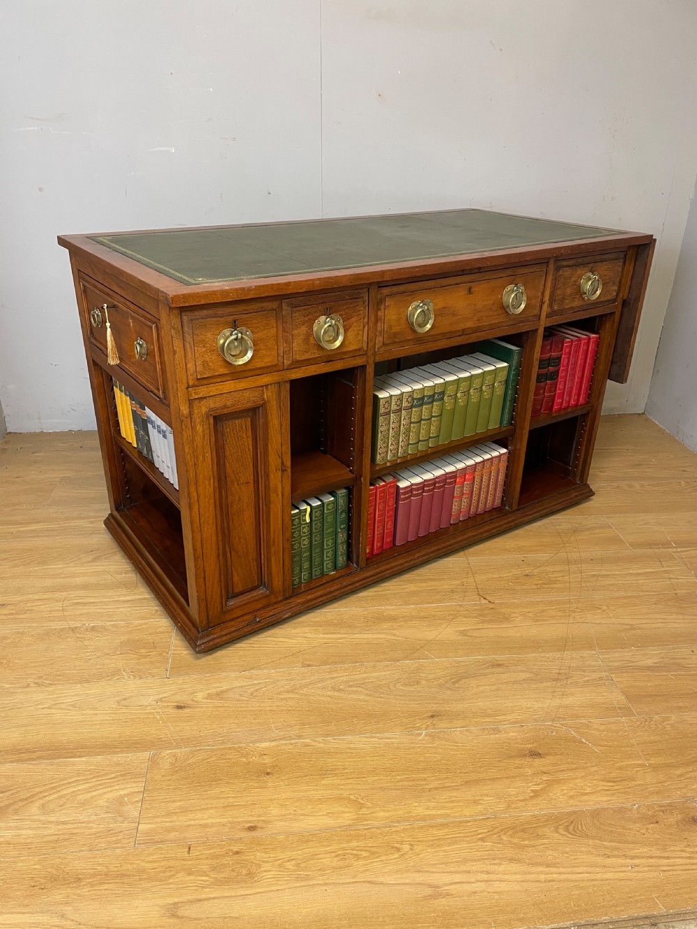 Arts and Crafts Liberty style walnut freestanding desk Superb quality  View XI