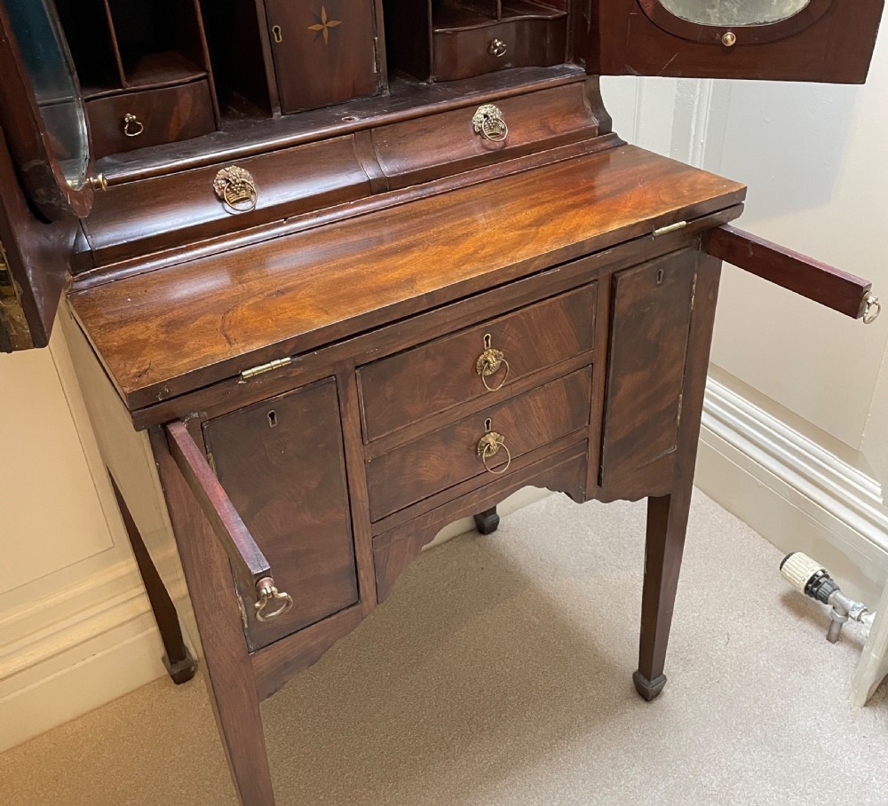 Rare Georgian mahogany ladies dressing cabinet circa 1830 View X