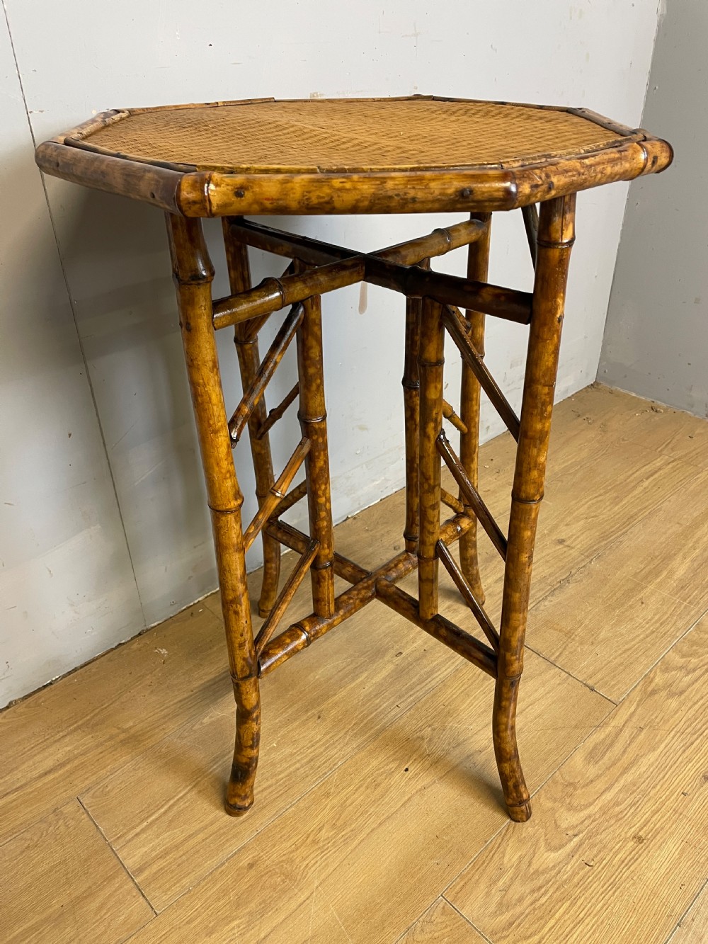 C19TH bamboo occasional table in good original condition  View VI