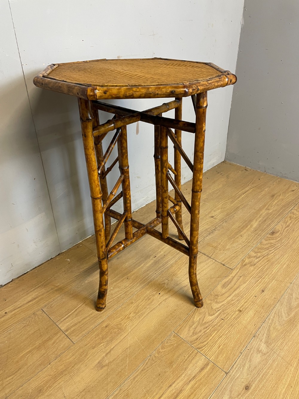 C19TH bamboo occasional table in good original condition  View IX