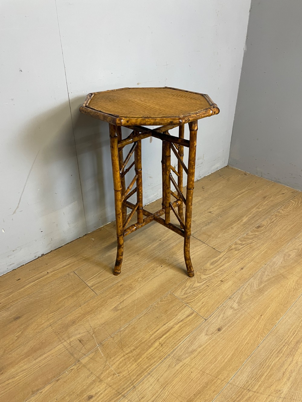 C19TH bamboo occasional table in good original condition  View X