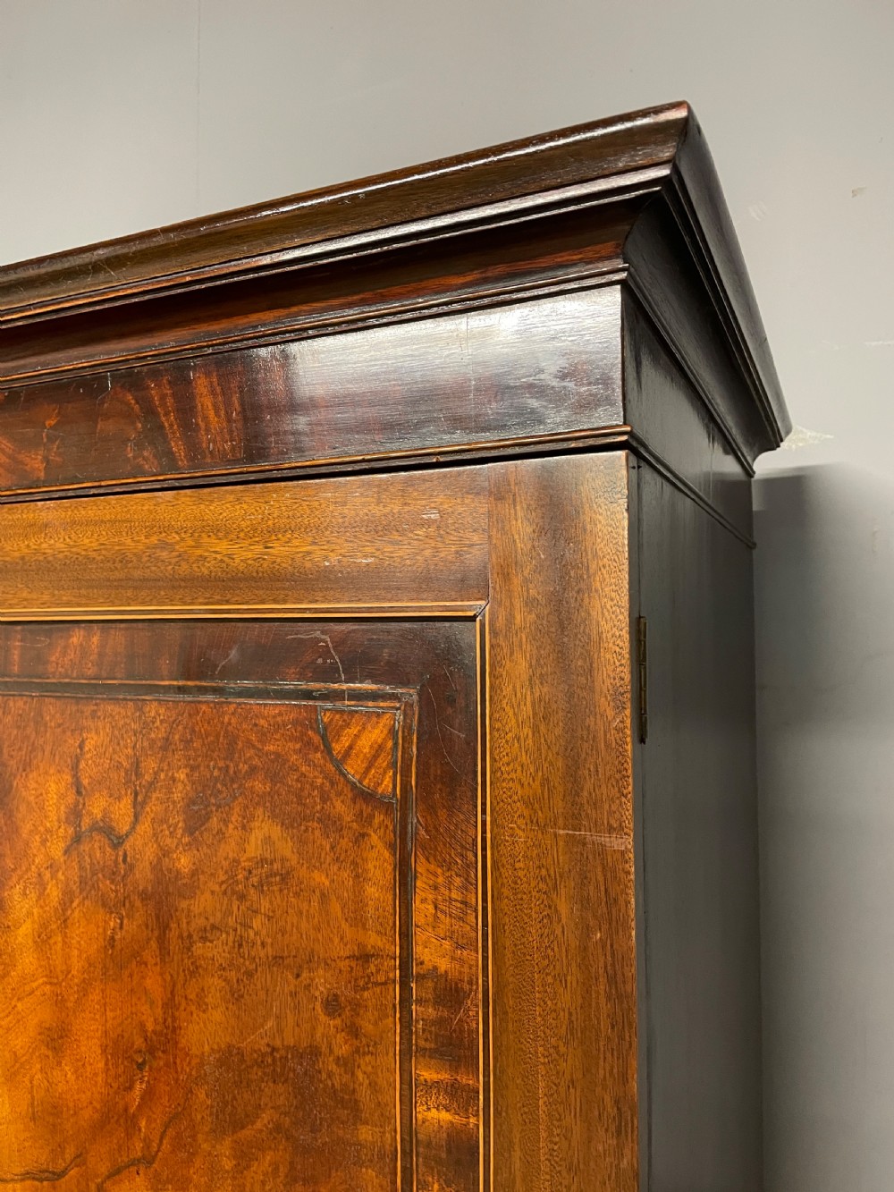Georgian flame mahogany country house linen press -superb quality  View VI