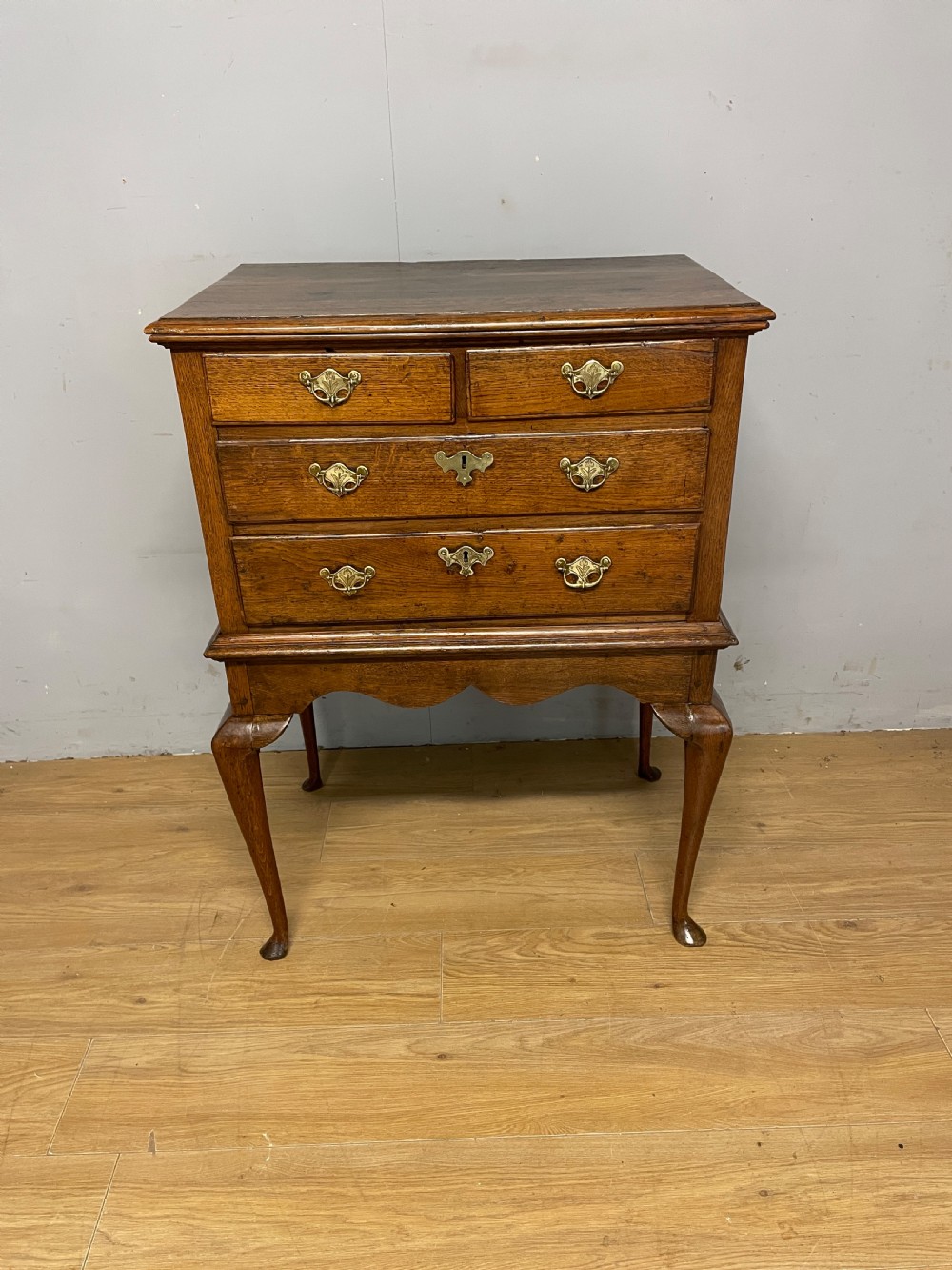 C18th provincial oak chest on stand  View II