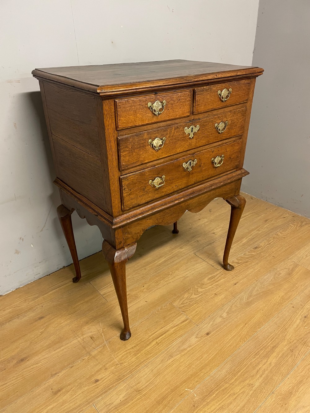 C18th provincial oak chest on stand  View III