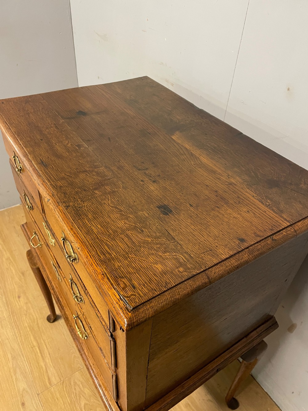 C18th provincial oak chest on stand  View VI